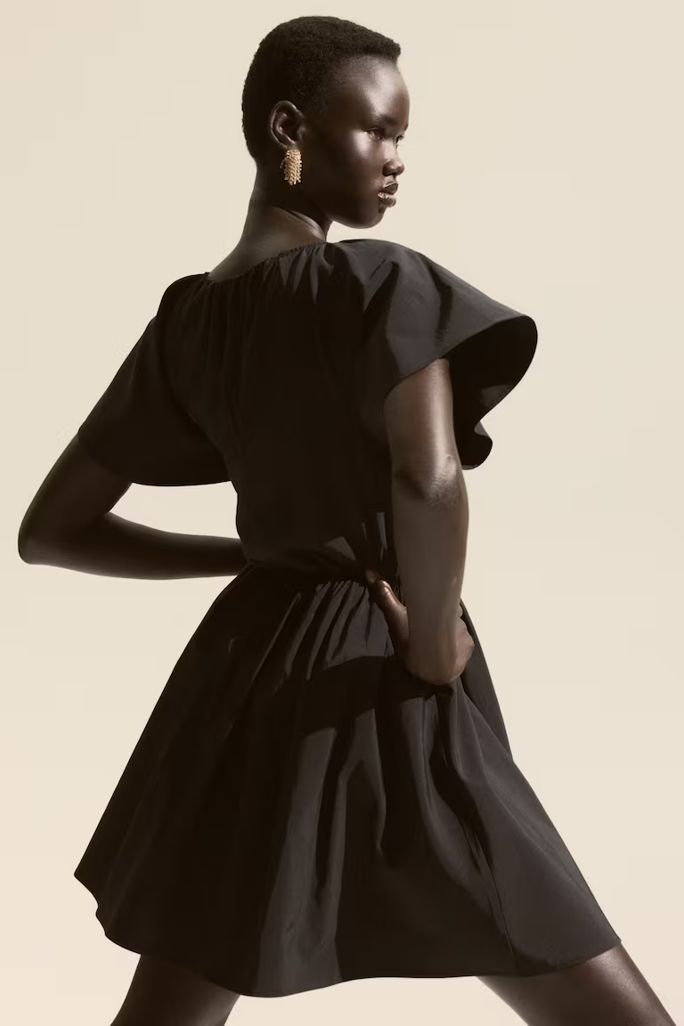 Butterfly-Sleeve Dress